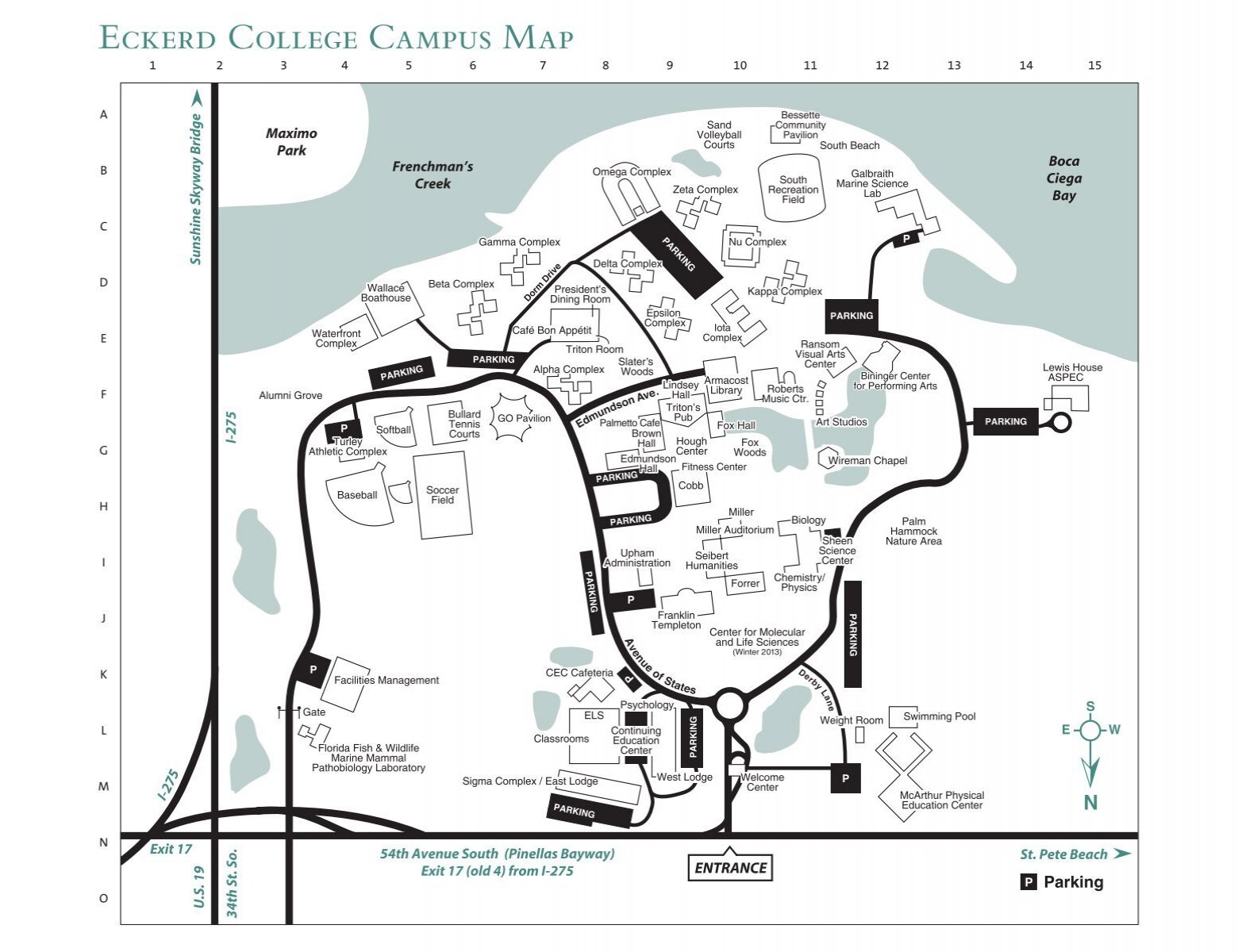 Eckerd College Campus Map